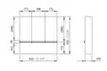 Gerade, eingleisig, Quadrat von 532 mm
