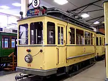 C-Triebwagen 375 in dem Verkehrsmuseum in Frankfurt-Schwanheim