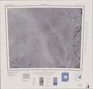 Topographisches Kartenblatt Reeves Névé von 1966, Skinner Ridge am östlichen Kartenrand