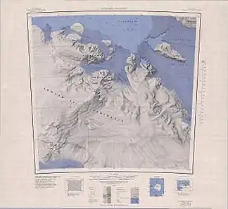 Kartenblatt mit der Sulzberger Bay im Nordosten der Edward VII Peninsula