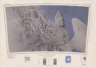 Minnesota Glacier am Nordrand des Kartenblatts