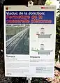 Plakat zum Umbau des Fussgängerstegs