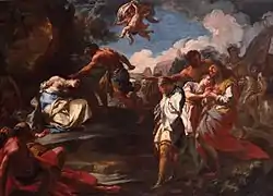 Corrado Giaquinto, Martyrium der heiligen Martha, Marius, Abakus und Audifax
