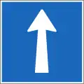 Hinweissignal 4.08 Einbahnstrasse in der Schweiz