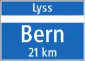 Zeichen 4.28Ortsende auf Hauptstrassen (Schweiz)