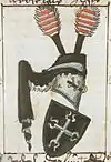 Wappen Buches zu Berstat aus der Chronik Eisenberger