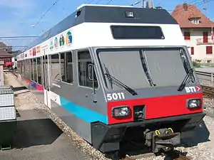 Der Be 2/6 501 der Biel-Täuffelen-Ins-Bahn (BTI) wurde ab dem 4. Juli 1997 fahrplanmäßig eingesetzt.