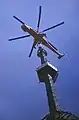 Montage der Antenne am 1. April 1975