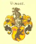 Wappen derer von Moos in Johann Siebmachers Wappenbuch von 1605, (seitenverkehrt)