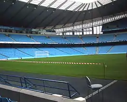 Blick auf den North Stand (Nordtribüne)