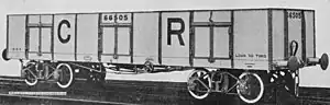 Einer von über 400 Drehgestell-Güterwagen für den Erztransport nach Musterblatt 54