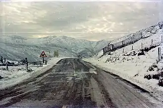 Cairnwell Pass, Blick nach Süden im Winter