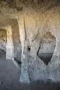 Seitlicher Blick auf die zwei Pilaster