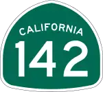 Straßenschild der California State Route 142