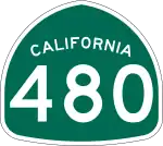 Straßenschild der California State Route 480