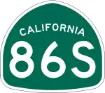 Straßenschild der California State Route 86S