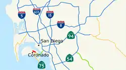 Karte der California State Route 282