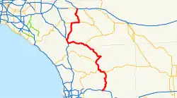 Karte der California State Route 79