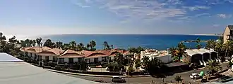 Blick vom Centro Comercial zum Meer
