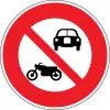 Keine Einfahrt für Motorräder oder PKW