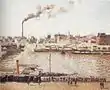 Le Pont Boieldieu et la gare d’Orléans, Rouen, matin, soleil