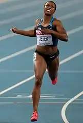 Bronze gab es für die Titelverteidigerin und zweifache WM-Dritte Carmelita&nbsp;Jeter