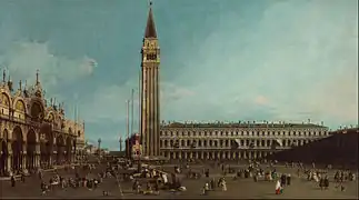 Canaletto, The Piazza San Marco, Venice (c. 1745)