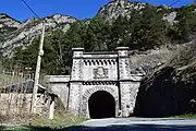 Somport-Tunnel 2015 als Hilfs-Straßentunnel