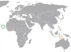 Lage von Kap Verde und Osttimor