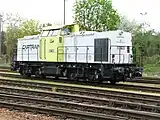 203 163 als Umbauvariante von Captrain auf der Hafenbahn Dresden (2022)