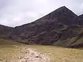 Carrantuohill von Hag’s&nbsp;Glen, links die Devil’s Ladder