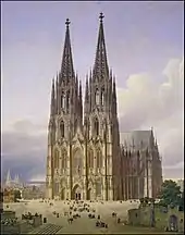 Idealansicht des Kölner Doms, 1834–1836