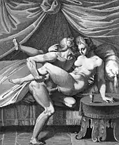 Gott Jupiter und Göttin Juno, von Agostino Carracci (1557–1602)
