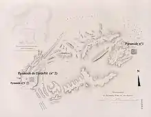 Position der Pyramide auf Lepsius' Karte