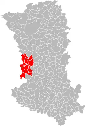 Lage der Communauté de communes Gâtine-Autize im Département Deux-Sèvres