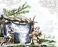 Kartusche auf einer Karte der Region um Kursk im offiziellen Atlas des russischen Zarenreiches (1792)
