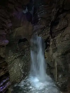 Die tiefste Stelle der unteren Grotte