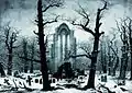 Caspar David Friedrich: Klosterruine im Schnee, 1818
