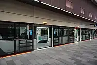 Bahnsteigtüren an der Station Castle Hill der Sydney Metro