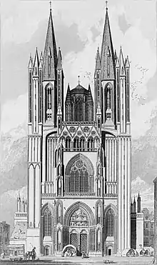 Notre-Dame de Coutances (Normandie): Romanische Türme, im 13. Jh. gotisch umgestaltet
