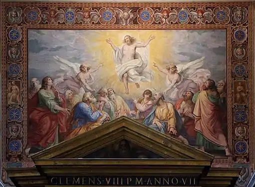 Christi Himmelfahrt (oder Transfiguration), Fresko, 1597–1601, San Giovanni in Laterano, Rom