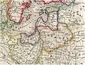 Pommerellen an der südlichen Ostseeküste als Teil des Deutschordensstaats im frühen 14. Jahrhundert.