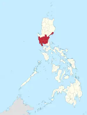 Lage des Bezirkes innerhalb der Philippinen
