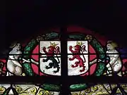 Wappen der Familie Epinay mit bekrönten Löwen