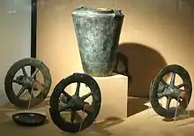 Gallischer Prunkwagen in Bronze