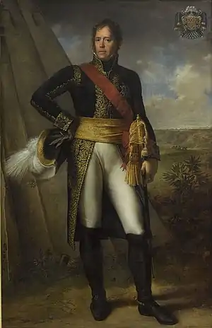 Marschall Ney, Herzog von Elchingen, Fürst von der Moskwa
(Französisch: Le Maréchal Ney, duc d'Elchingen, prince de la Moskwa) (Charles Meynier)