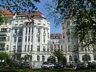 Herrschaftliche Bebauung aus dem Kaiserreich am Ostufer des Sees