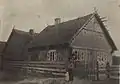 Kurpie Haus, 1913, fotografiert von Adam Chętnik