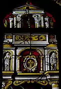 Darstellung der Tugenden: Hoffnung (espérance) und Liebe (charité)