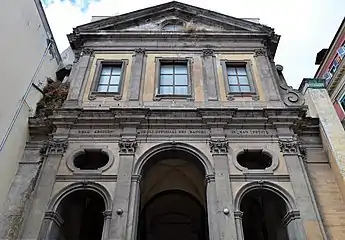 Detail der Fassade (vor Restaurierung)